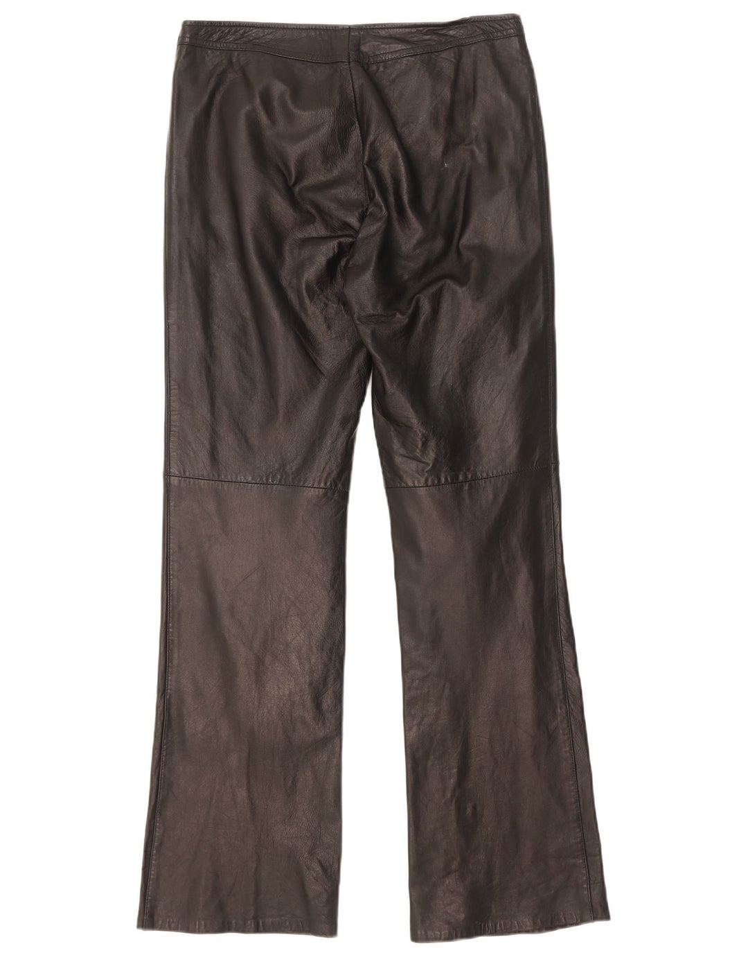 Calça feminina de couro Dakota Bootcut W30 L31 preta