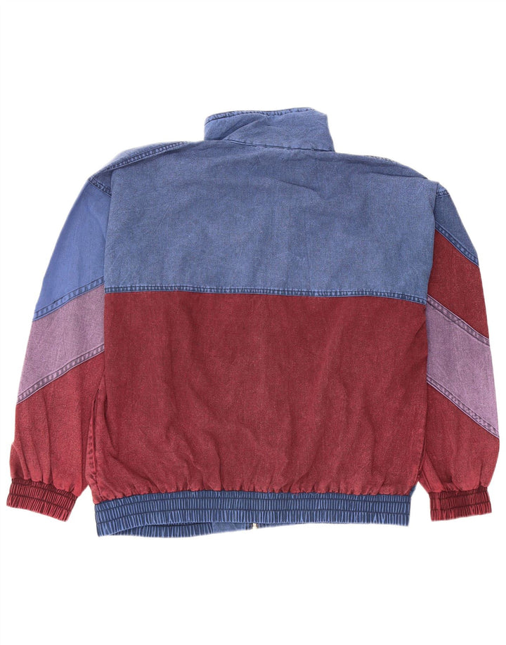 Brugi Mens Bomber Jacket UK 40 Grande Poliéster Colourblock Azul