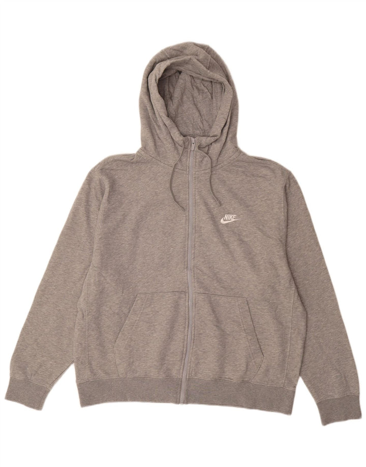 Suéter masculino NIKE com capuz e zíper XL cinza algodão
