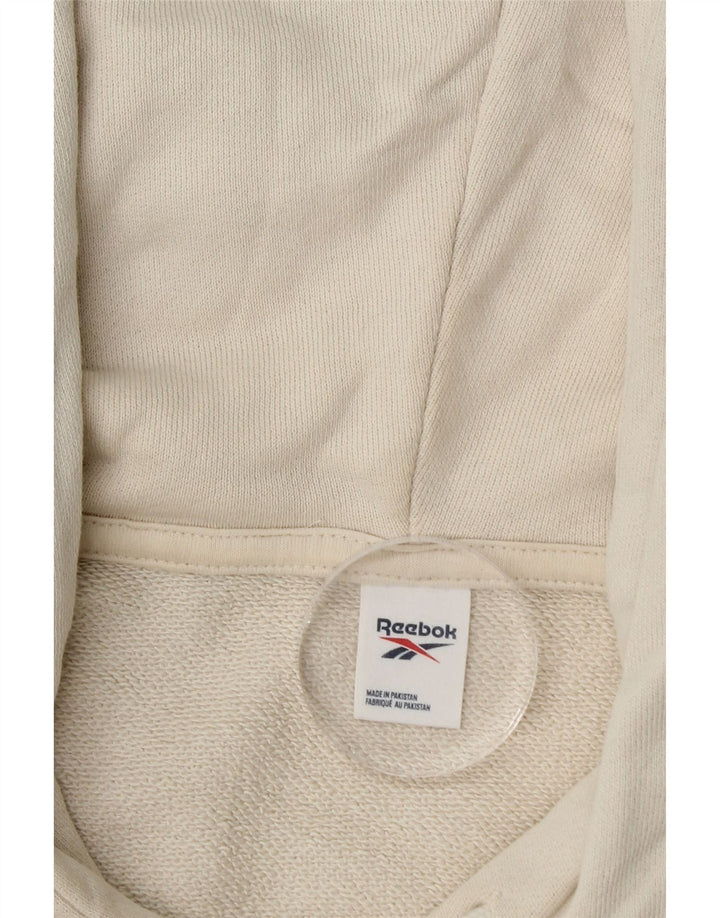 REEBOK Mens Hoodie Jumper XL Algodão Branco