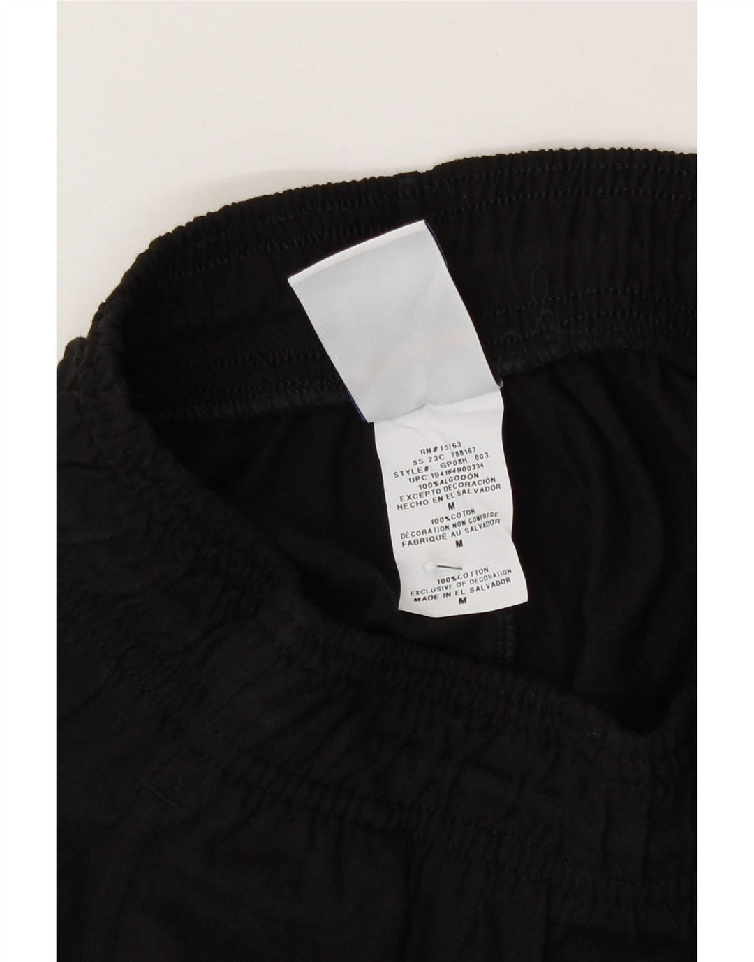 Calça esportiva masculina Champion com estampa gráfica, joggers médios de algodão preto