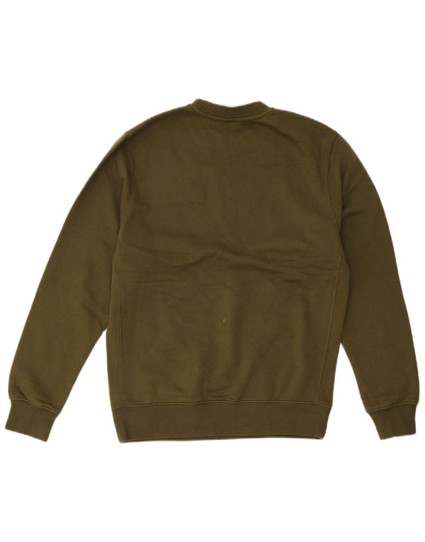 Nike Mens Moletom Jumper Pequeno Algodão Cáqui