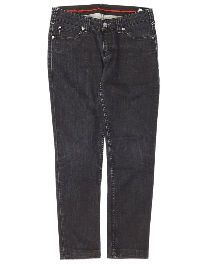 Armani feminino slim jeans W27 L28 algodão azul marinho
