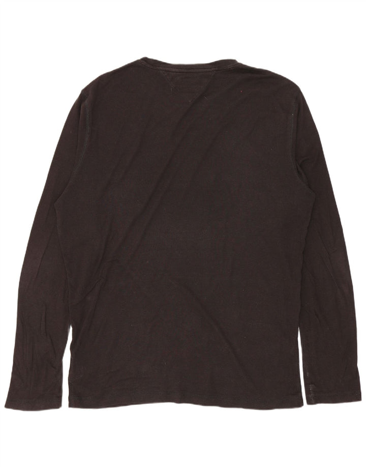 Top masculino TOMMY HILFIGER manga comprida 2XL algodão preto