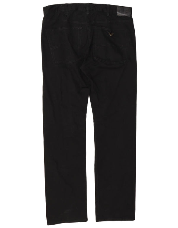 Calça jeans reta masculina Armani W36 L34 algodão azul marinho