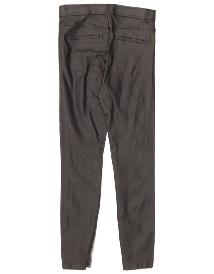Zara Leggings femininas de couro sintético médio W28 L28 pretas