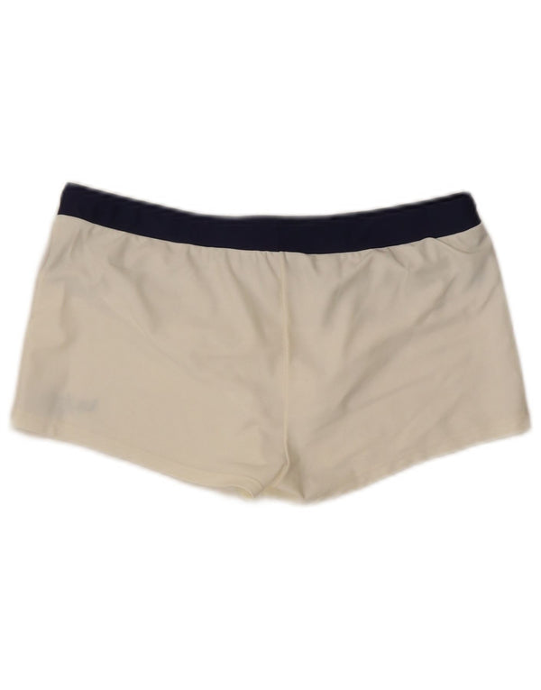 Shorts de natação feminino Byblos UK 14 médio listrado branco