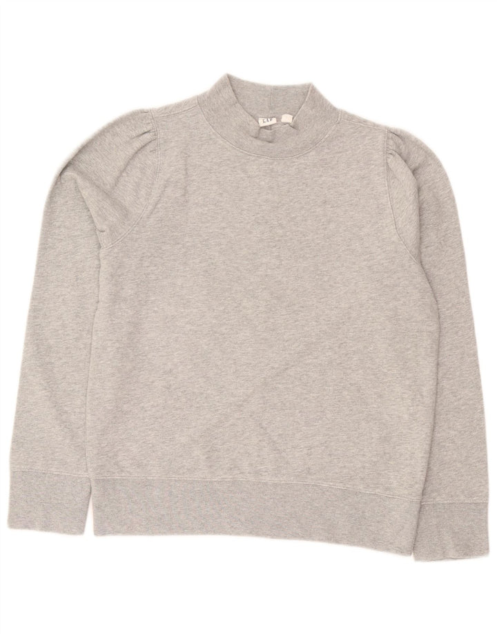 Suéter oversized feminino Gap Reino Unido 10 pequeno algodão manchado cinza