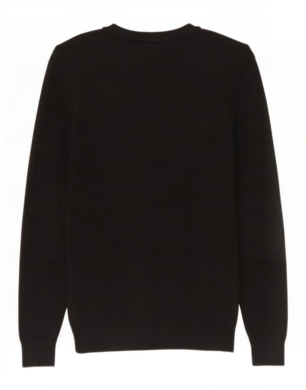 Jack & Jones Mens Cardigan Sweater Medium Black Cotton