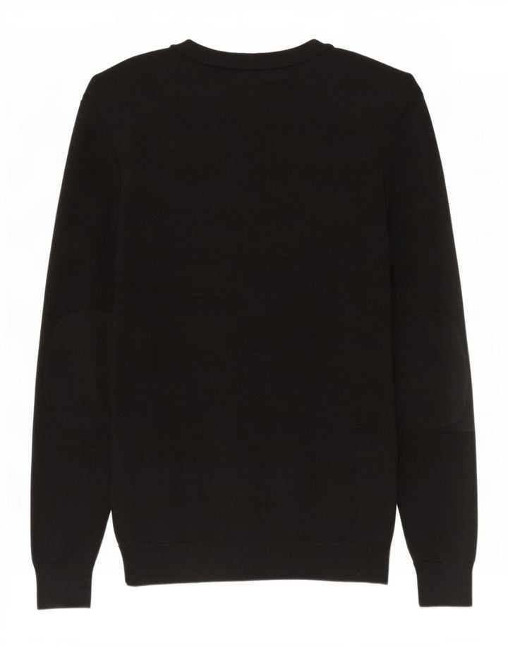 Suéter cardigã masculino Jack & Jones algodão preto médio