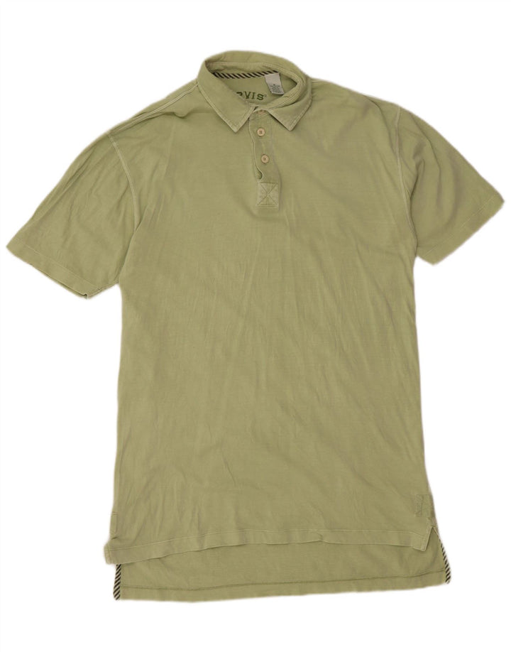 Camisa polo masculina ORVIS algodão verde médio
