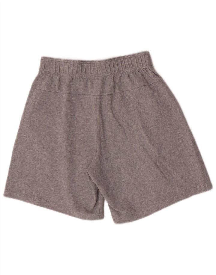 Shorts esportivos masculinos Adidas algodão cinza médio