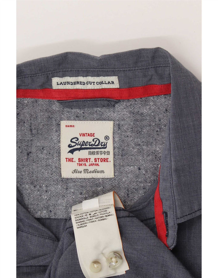 Camisa masculina Superdry Algodão Azul Médio