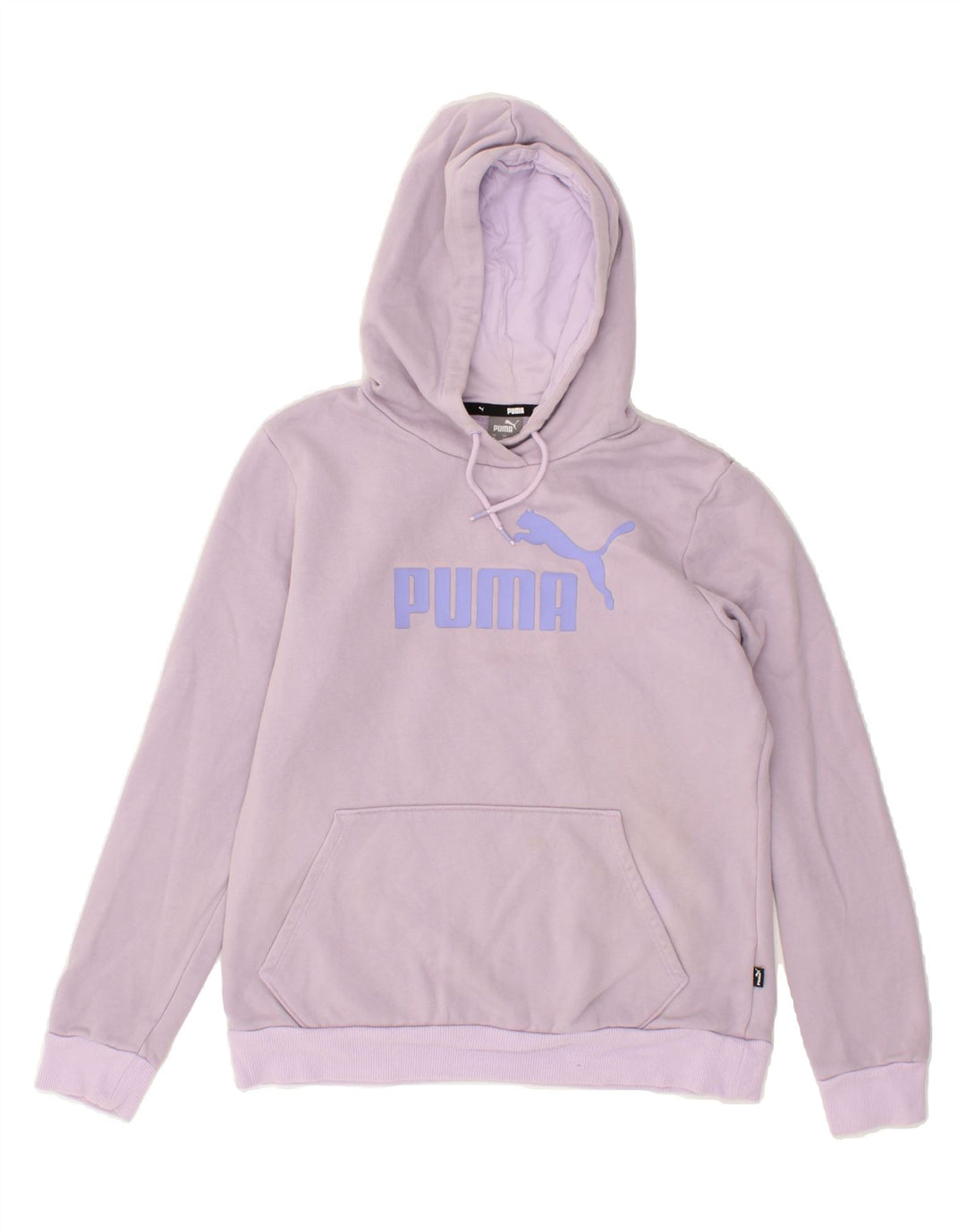 PUMA Womens Graphic Hoodie Jumper UK 14 Medium Purple Cotton Vintage Puma and Second-Hand Puma from Messina Hembry 