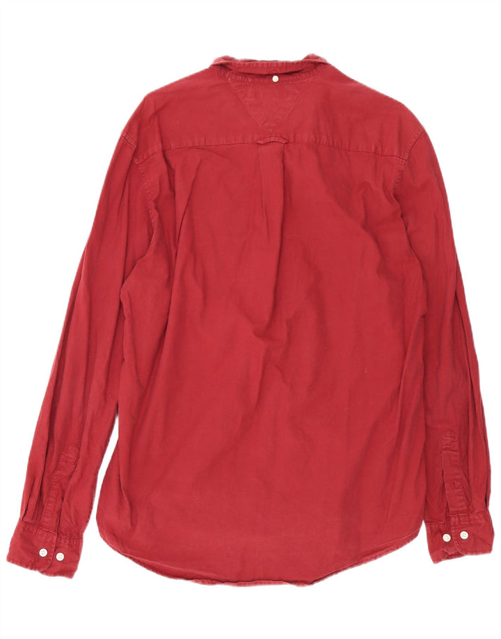 Camisa masculina TOMMY HILFIGER grande algodão Borgonha