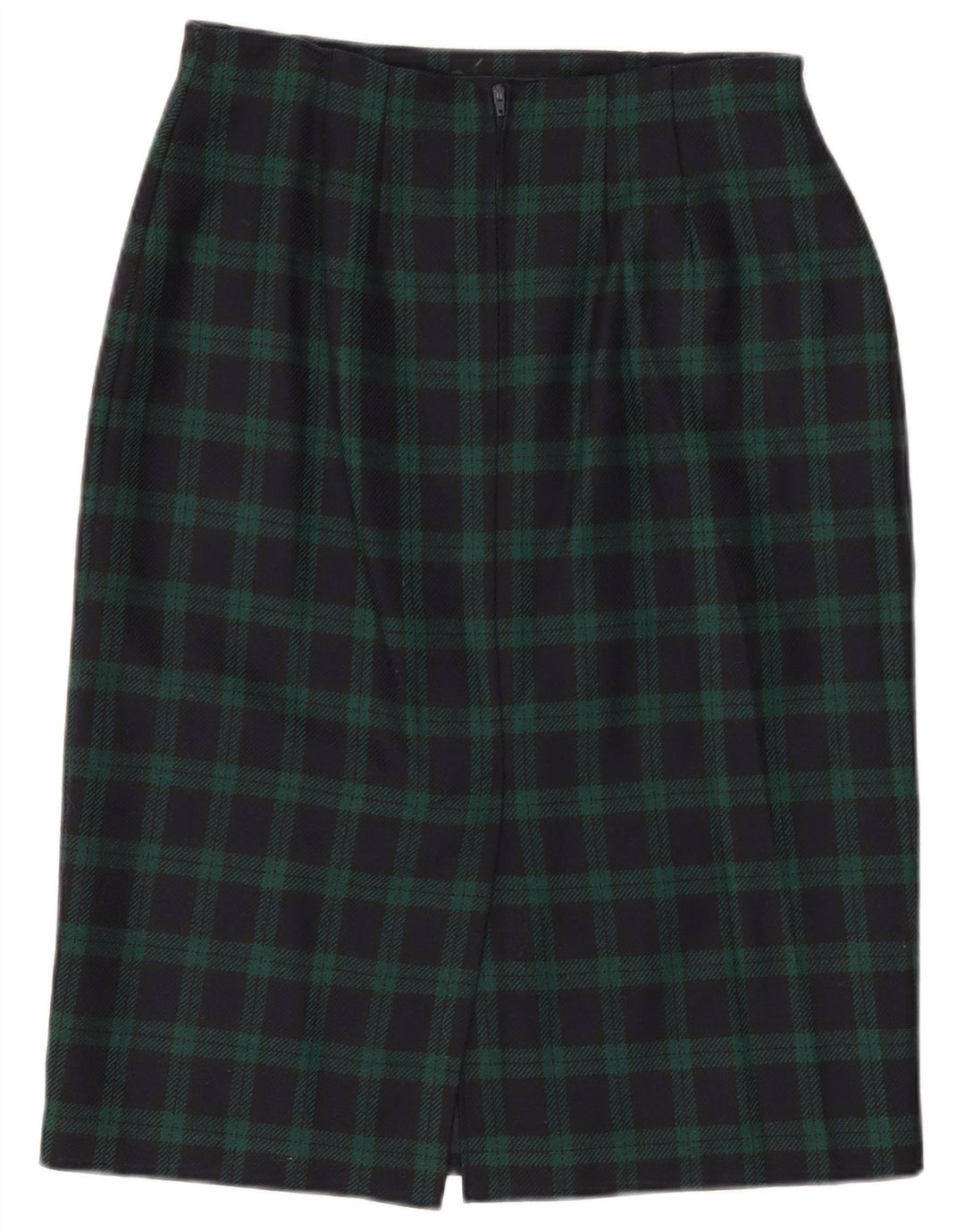 Saia lápis feminina Marks & Spencer St. Michael W30 xadrez azul marinho médio
