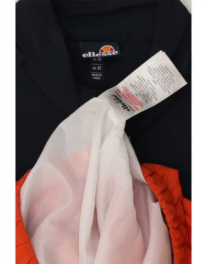 Ellesse Mens Pulôver Treino Top Jaqueta Médio Laranja Colorblock