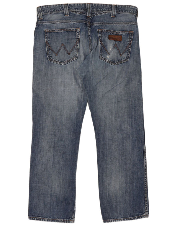 Wrangler Masculino Clyde Straight Jeans W36 L30 Azul Algodão