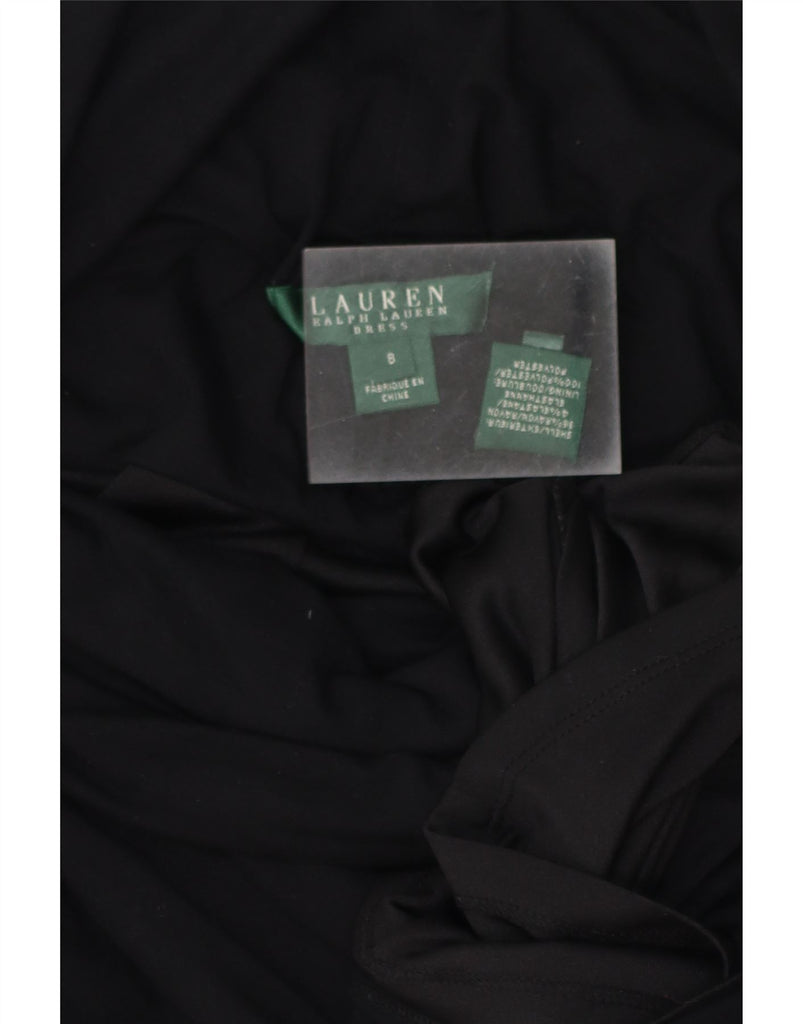 RALPH LAUREN Womens Long Sleeve Off Shoulder Dress UK 8 Small Black Rayon Vintage Ralph Lauren and Second-Hand Ralph Lauren from Messina Hembry 