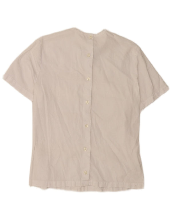 Blusa feminina Naracamicee UK 12 algodão branco médio