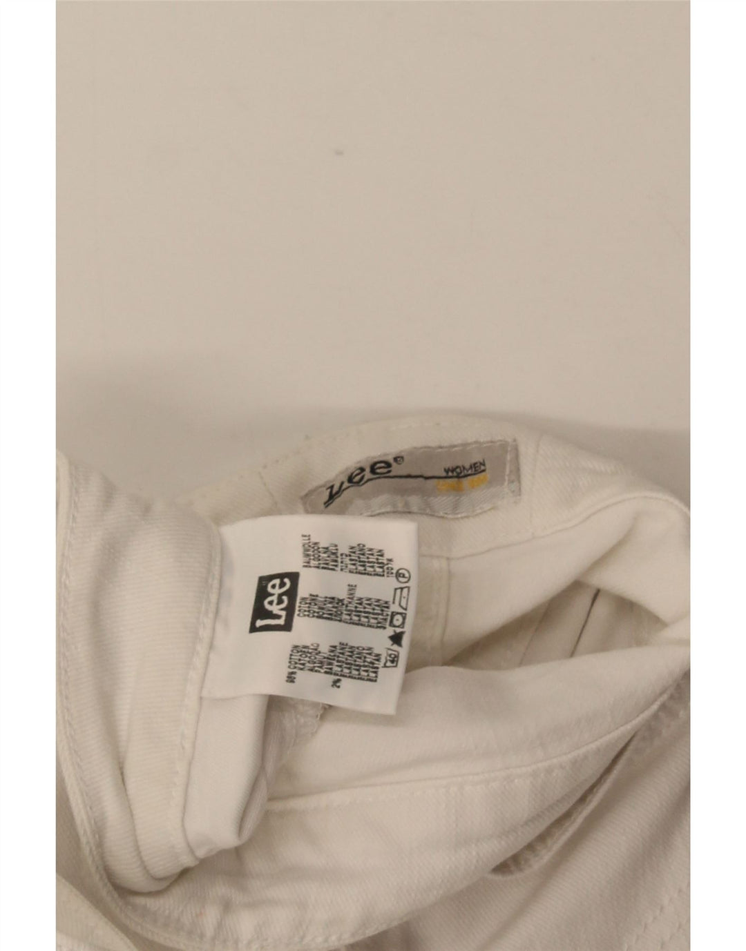 Lee Womens Norma Slim Jeans W30 L27 Algodão Branco