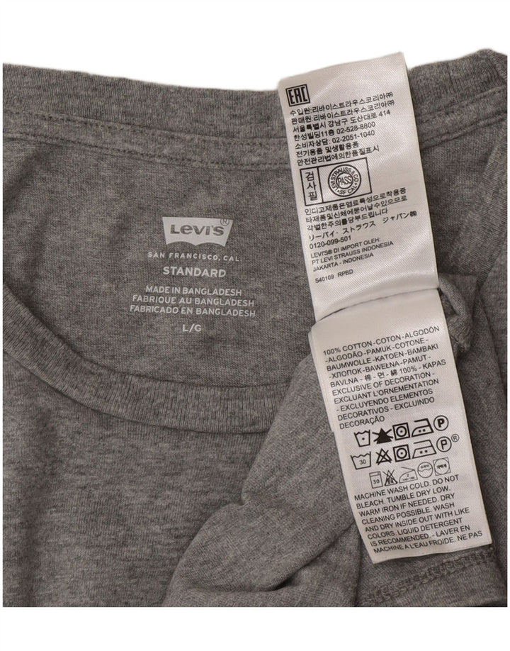 Camiseta masculina padrão LEVI'S grande algodão cinza