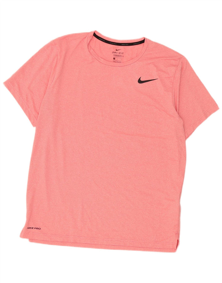 Camiseta masculina Nike Dri Fit Standard grande poliéster rosa
