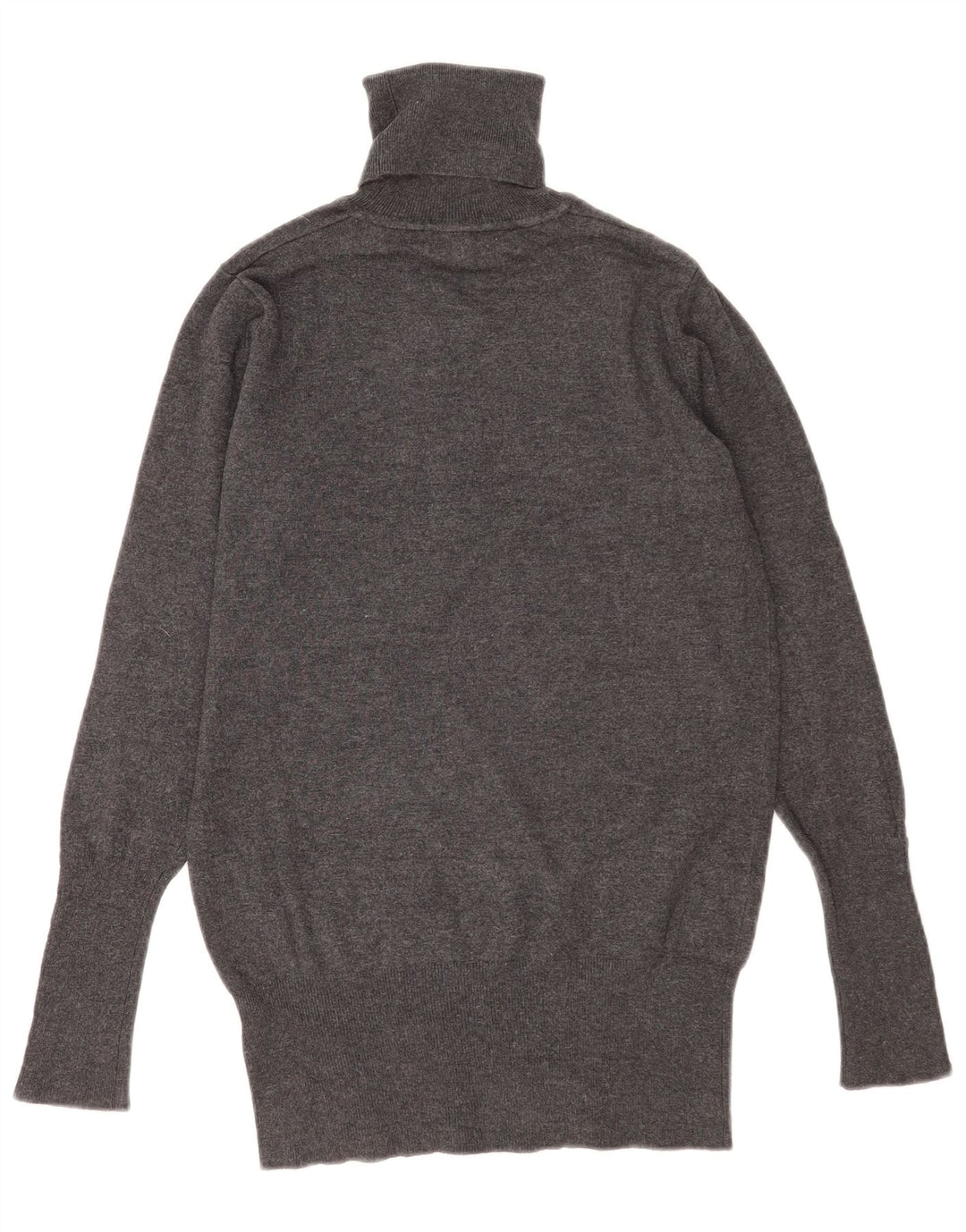 Zara Suéter feminino com gola redonda e gola redonda, Reino Unido 12, médio, cinza rayon