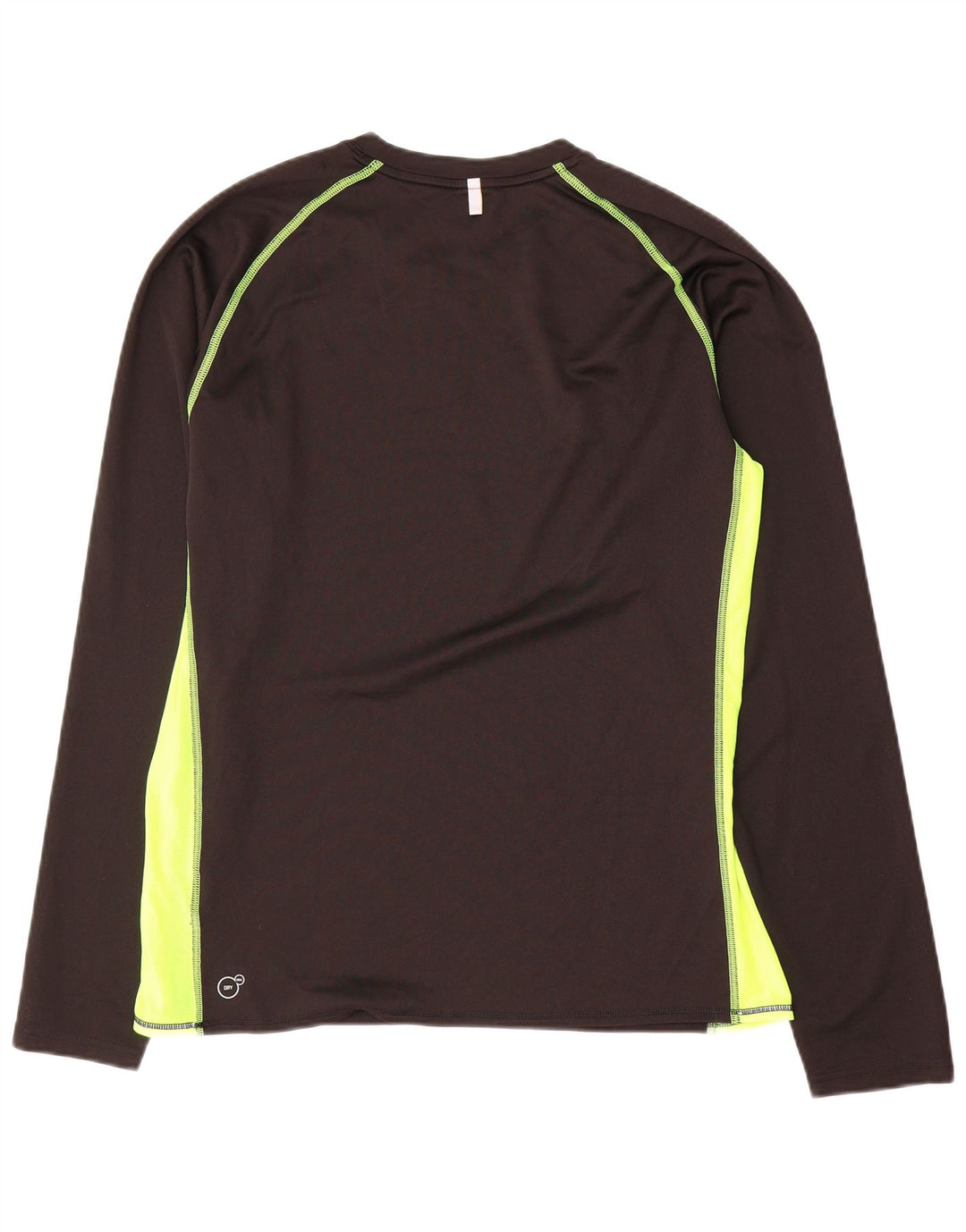 Top masculino Puma manga comprida grande bloco colorido preto