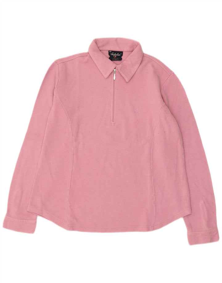 AUSTRALIAN L'ALPINA Blusa feminina pulôver IT 48 XL algodão rosa