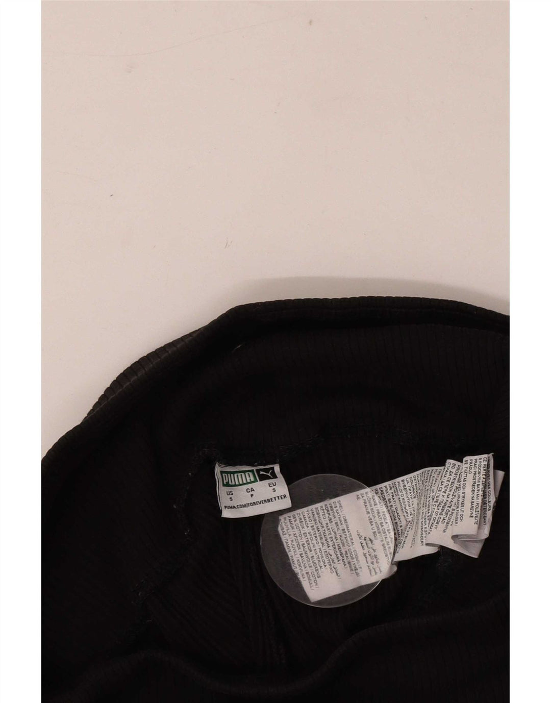 Leggings Puma Feminino UK 10 Pequeno Algodão Preto