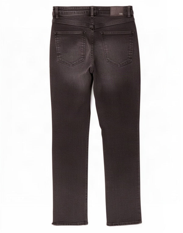 Calça jeans reta feminina Zara EU 38 pequena W28 L26 cinza