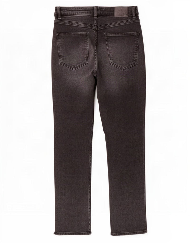 Calça jeans reta feminina Zara EU 38 pequena W28 L26 cinza