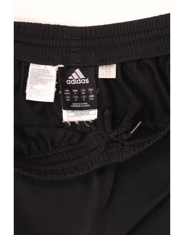 Calça de treino masculina Adidas médio preto colorblock poliéster