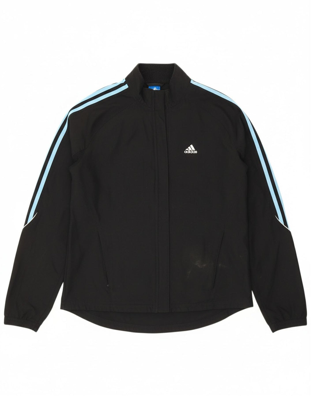 ADIDAS Womens Tracksuit Top Jacket UK 14 Grande Preto