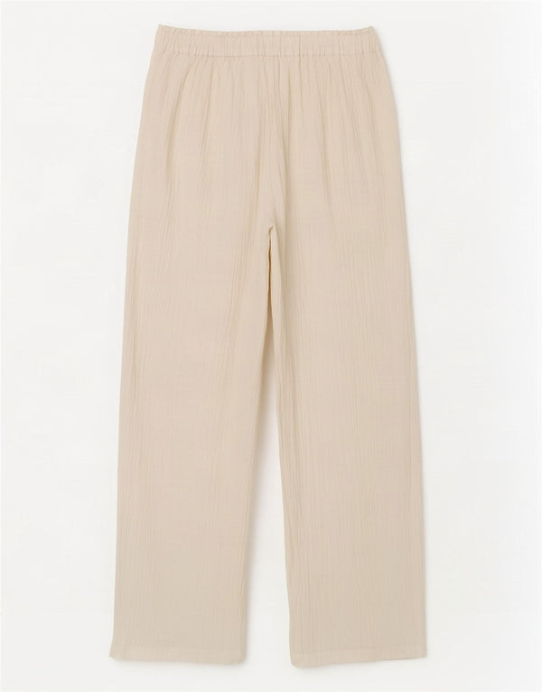 Calça feminina de cintura alta Marks & Spencer Reino Unido 8 pequena W28 L30 branca