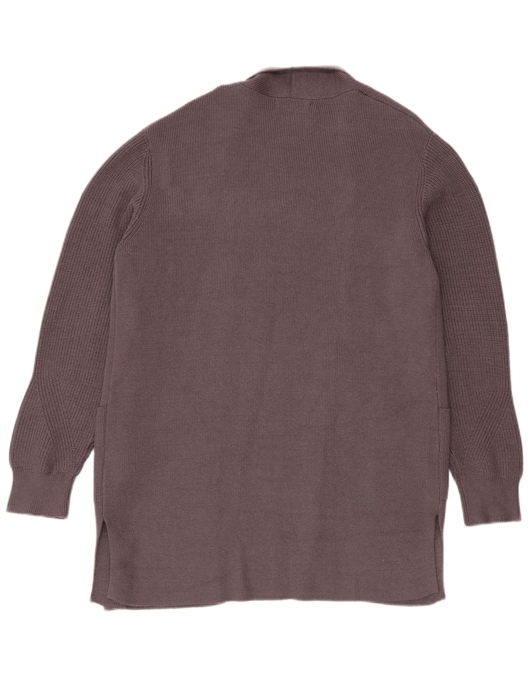 Marks & Spencer Suéter feminino Longline Open Cardigan Reino Unido 14 Grande Cinza
