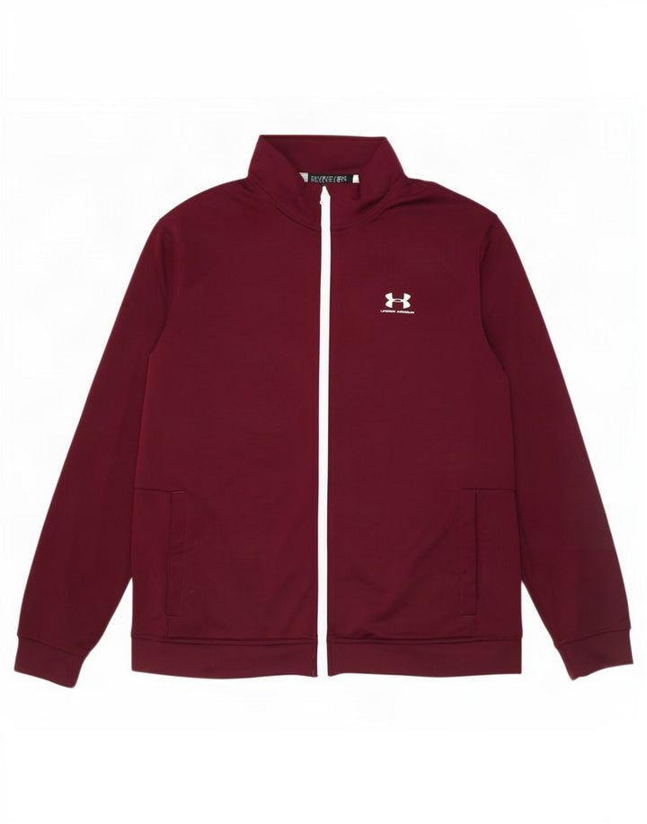 Under Armour Mens Treino Top Jacket XL Borgonha Poliéster