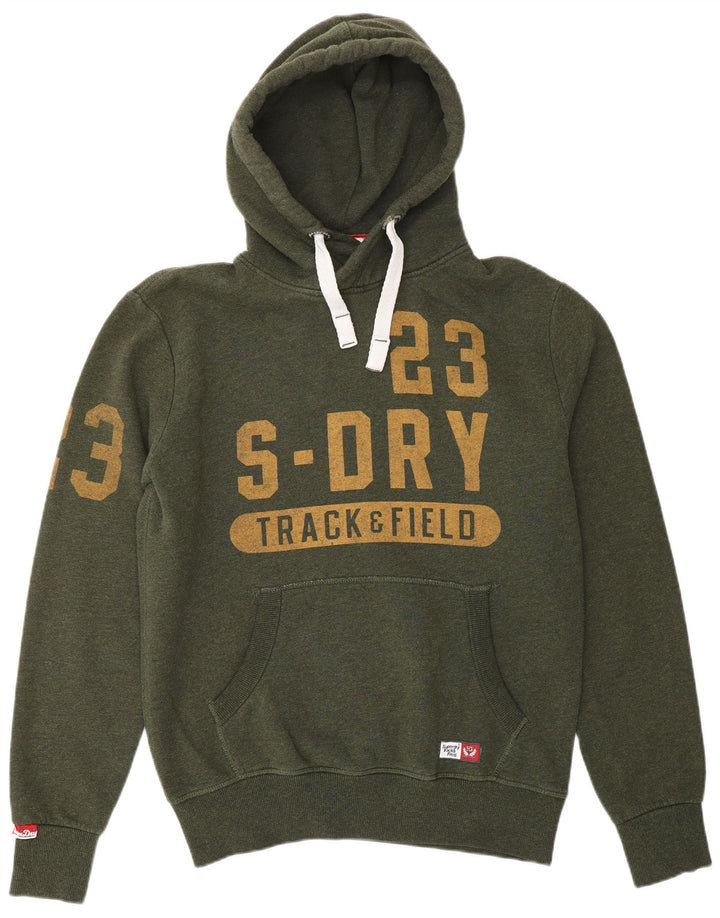 SUPERDRY moletom com capuz gráfico masculino grande algodão verde