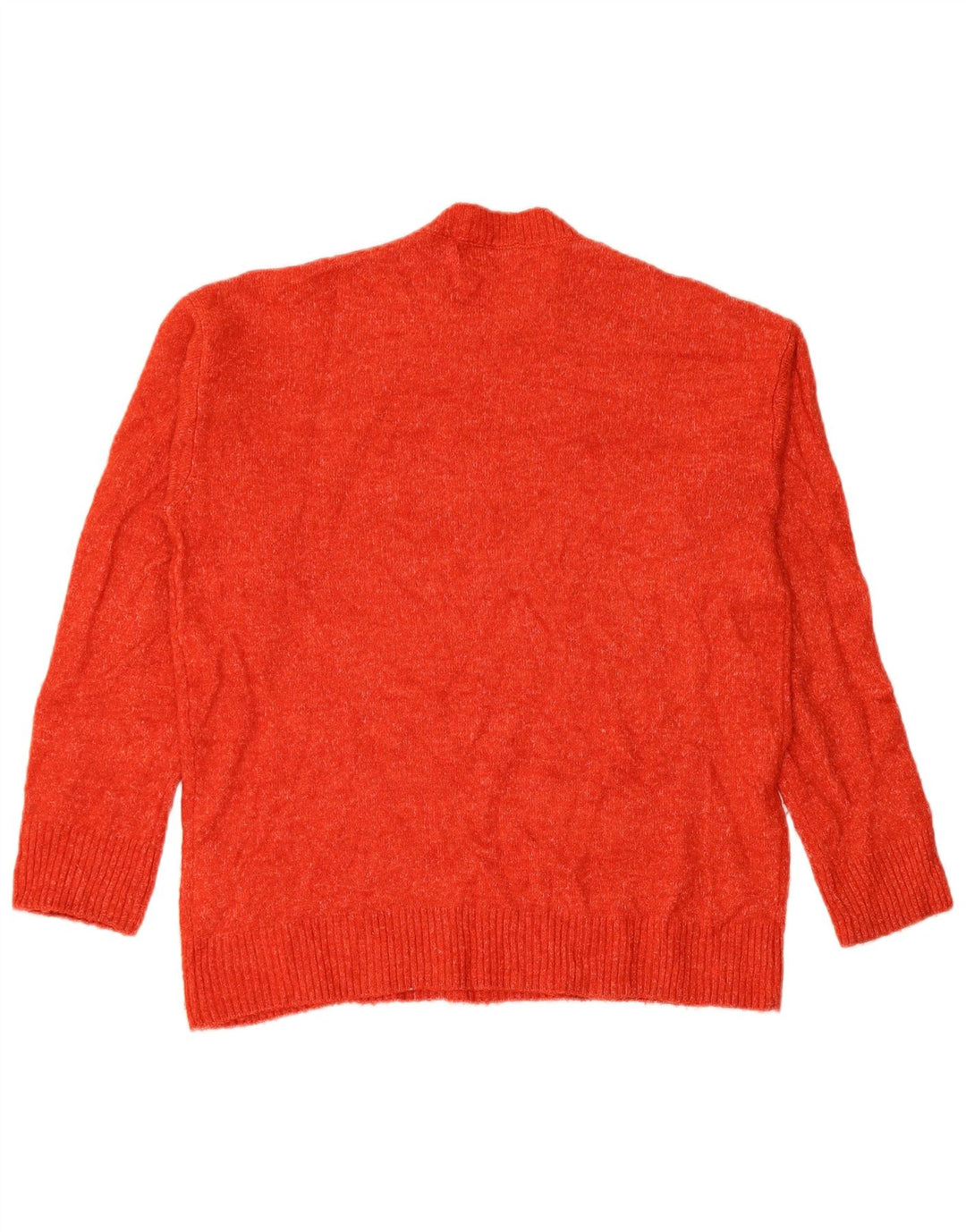 Zara Suéter masculino com gola redonda e poliéster vermelho médio