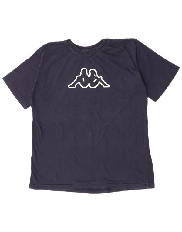 Camiseta gráfica masculina Kappa Top XL algodão azul marinho