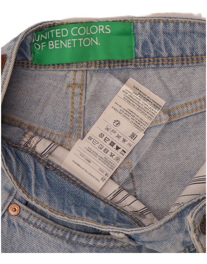 Shorts jeans feminino BENETTON W25 XS azul algodão