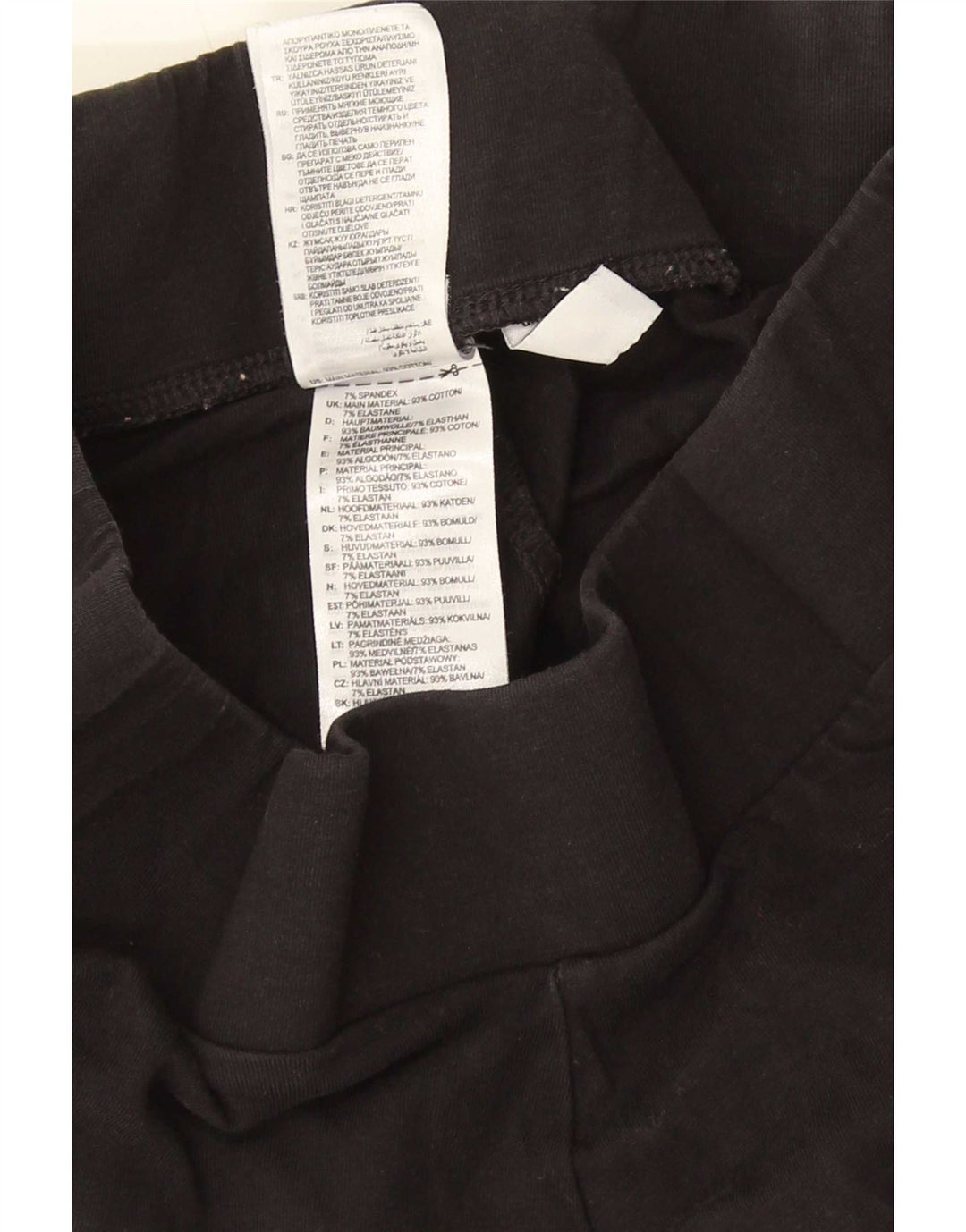 Leggings Adidas Femininas UK 12 Médio Algodão Preto