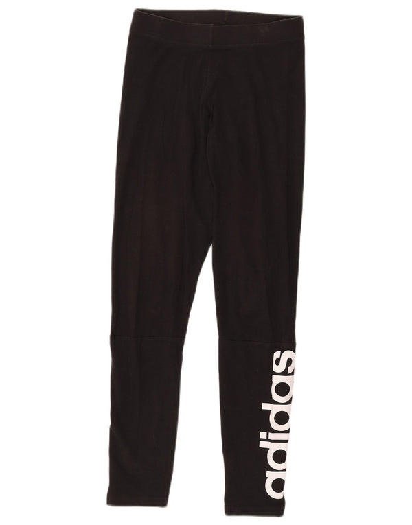 Leggings Adidas Femininas UK 4/6 XS Algodão Preto
