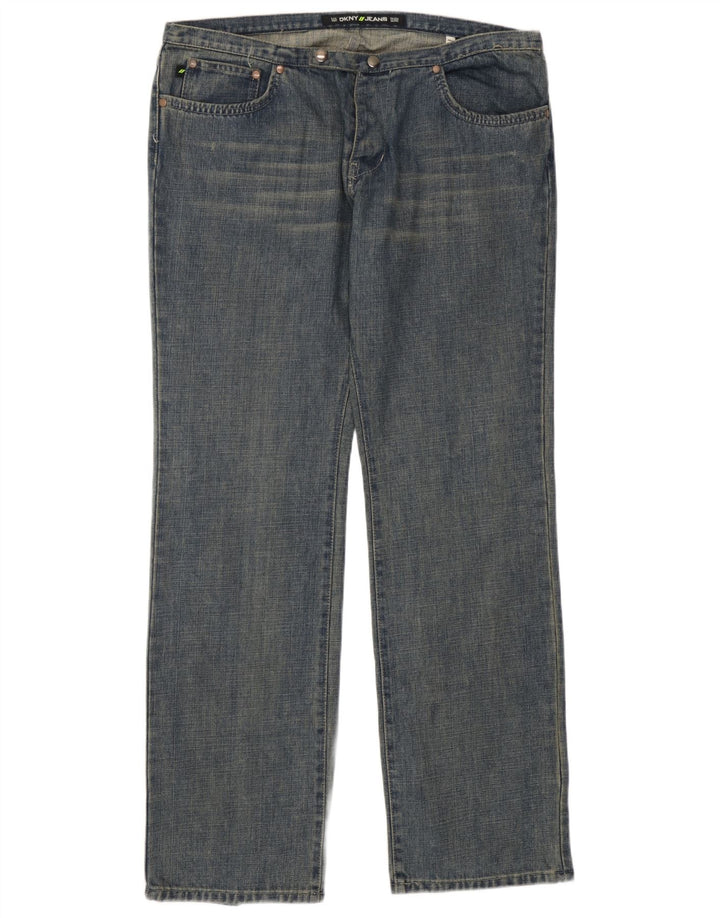 Calça jeans reta masculina Dkny W36 L32 algodão azul