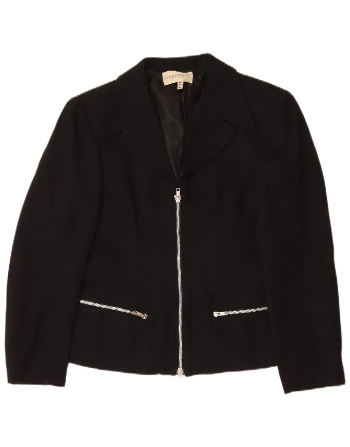 Jaqueta blazer feminina com zíper completo Sport Staff IT 44 médio preto