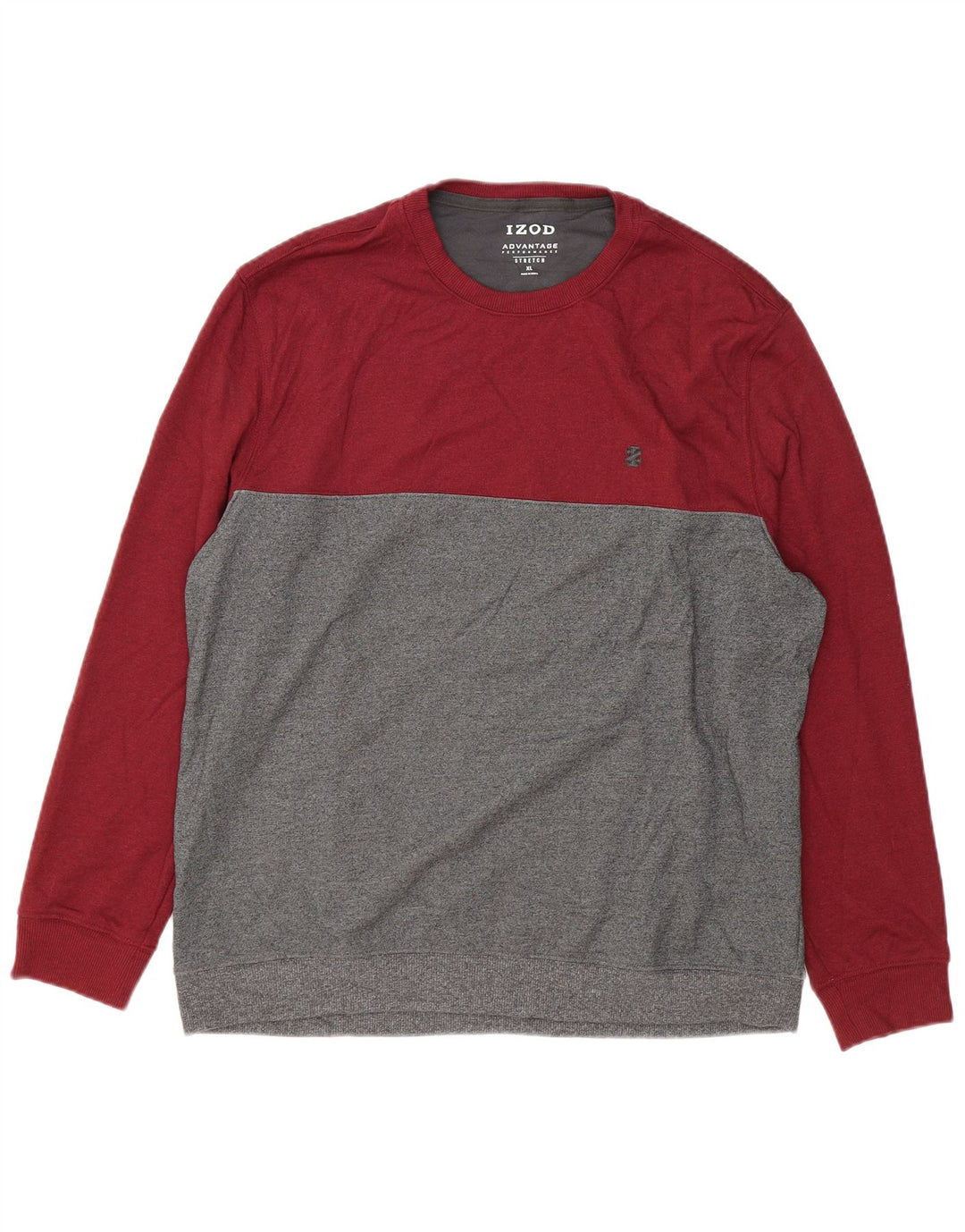 IZOD moletom masculino Jumper XL cinza Colourblock poliéster