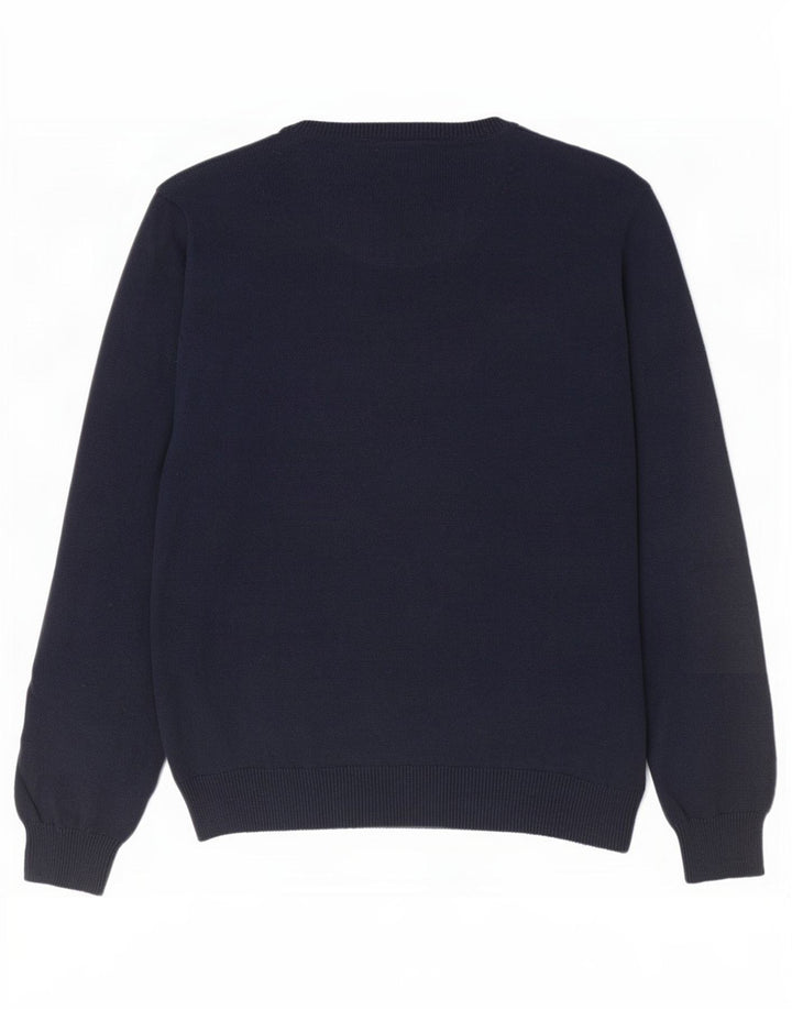 Suéter masculino Marks & Spencer Blue Harbor Boat Neck Jumper grande azul marinho