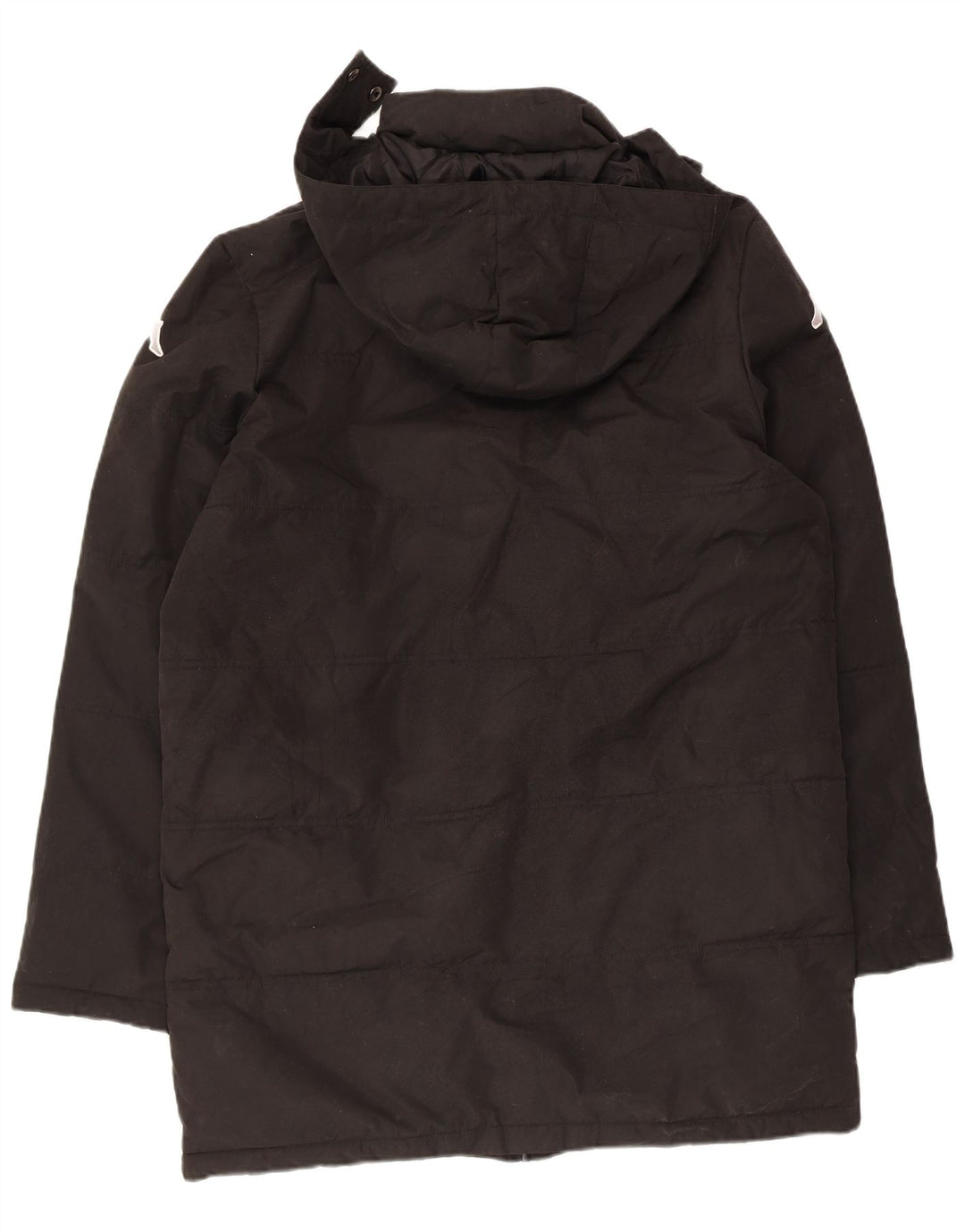 Casaco corta-vento masculino com capuz gráfico Kappa UK 38 poliéster preto médio