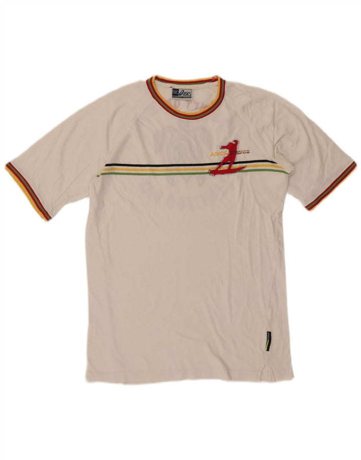 Camiseta Asics Masculina Montego Bay Graphic Top Médio Off White Listrado Algodão
